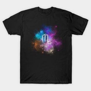 Scorpio Zodiac Astrology Sign Galaxy T-Shirt